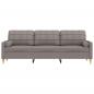 Preview: Sofa 3-Sitzer mit Zierkissen Taupe 210 cm Stoff