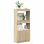 Preview: ARDEBO.de - Highboard Sonoma-Eiche 63x33x140 cm Holzwerkstoff