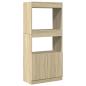 Preview: Highboard Sonoma-Eiche 63x33x140 cm Holzwerkstoff