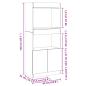 Preview: Highboard Sonoma-Eiche 63x33x140 cm Holzwerkstoff