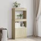 Preview: Highboard Sonoma-Eiche 63x33x140 cm Holzwerkstoff