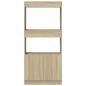Preview: Highboard Sonoma-Eiche 63x33x140 cm Holzwerkstoff