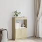 Preview: Highboard Sonoma-Eiche 63x33x100 cm Holzwerkstoff
