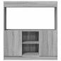 Preview: Highboard Grau Sonoma 92x33x100 cm Holzwerkstoff