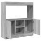 Preview: Highboard Grau Sonoma 92x33x100 cm Holzwerkstoff