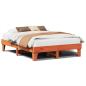 Preview: Massivholzbett ohne Matratze Wachsbraun 150x200 cm Kiefernholz