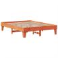 Preview: Massivholzbett ohne Matratze Wachsbraun 150x200 cm Kiefernholz