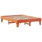 Preview: Massivholzbett ohne Matratze Wachsbraun 150x200 cm Kiefernholz