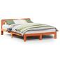 Preview: Massivholzbett ohne Matratze Wachsbraun 120x200 cm Kiefernholz