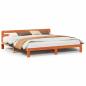 Preview: Massivholzbett ohne Matratze Wachsbraun 180x200 Kiefernholz