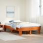 Preview: ARDEBO.de - Massivholzbett ohne Matratze Wachsbraun 120x190 cm Kiefernholz