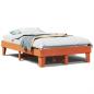 Preview: Massivholzbett ohne Matratze Wachsbraun 120x190 cm Kiefernholz