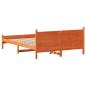 Preview: Massivholzbett ohne Matratze Wachsbraun 120x190 cm Kiefernholz