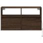 Preview: TV-Wandschrank mit LED-Beleuchtung Braun Eiche-Optik 80x31x45cm