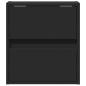 Preview: TV-Wandschränke mit LED-Beleuchtung 2 Stk. Schwarz 41x31x45 cm
