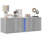 Preview: ARDEBO.de - TV-Wandschrank mit LED-Beleuchtung Grau Sonoma 100x31x35 cm
