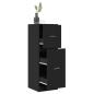 Preview: ARDEBO.de - Apothekerschrank Schwarz 40x41x118 cm Holzwerkstoff