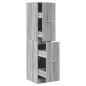 Preview: Apothekerschrank Grau Sonoma 30x41x144,5 cm Holzwerkstoff