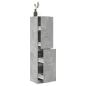 Preview: ARDEBO.de - Apothekerschrank Betongrau 40x41x174,5 cm Holzwerkstoff