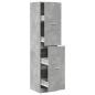 Preview: Apothekerschrank Betongrau 40x41x174,5 cm Holzwerkstoff