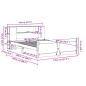 Preview: Massivholzbett mit Regal ohne Matratze Weiß 140x200 cm Kiefer