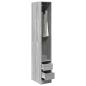 Preview: ARDEBO.de - Kleiderschrank Grau Sonoma 30x50x200 cm Holzwerkstoff