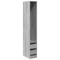 Preview: Kleiderschrank Grau Sonoma 30x50x200 cm Holzwerkstoff