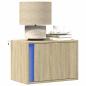 Preview: ARDEBO.de - Wand-Nachttische mit LED-Leuchten 2 Stk. Sonoma-Eiche