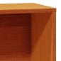 Preview: Massivholzbett mit Regal ohne Matratze Wachsbraun 100x200 cm