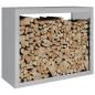 Preview: Brennholzregal 100x40x80 cm Verzinkter Stahl