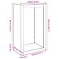 Preview: Brennholzregal 60x40x100 cm Verzinkter Stahl