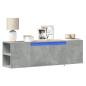Preview: ARDEBO.de - TV-Wandschrank mit LED-Beleuchtung Betongrau 135x31x39,5 cm