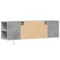 Preview: TV-Wandschrank mit LED-Beleuchtung Betongrau 135x31x39,5 cm