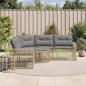 Preview: ARDEBO.de - Gartensofa in L-Form mit Kissen und Fußbank Beige Poly Rattan