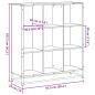 Preview: Bücherregal Räuchereiche 97,5x33x107,5 Holzwerkstoff und Metall