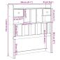 Preview: Kopfteil mit Stauraum 100 cm Massivholz Kiefer