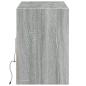 Preview: TV-Wandschrank mit LED-Beleuchtung Grau Sonoma 130x31x45 cm