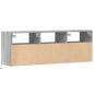 Preview: TV-Wandschrank mit LED-Beleuchtung Grau Sonoma 130x31x45 cm