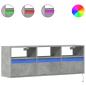 Preview: TV-Wandschrank mit LED-Beleuchtung Betongrau 130x31x45 cm