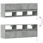 Preview: TV-Wandschrank mit LED-Beleuchtung Betongrau 130x31x45 cm