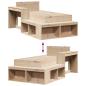 Preview: Massivholzbett ohne Matratze 75x190 cm Kiefernholz