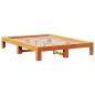 Preview: Massivholzbett ohne Matratze Wachsbraun 140x200 cm Kiefernholz