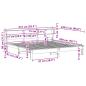 Preview: Massivholzbett ohne Matratze 200x200 cm Kiefer