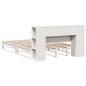 Preview: Massivholzbett mit Regal ohne Matratze Weiß 160x200 cm