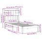 Preview: Massivholzbett mit Regal ohne Matratze Wachsbraun 75x190 cm