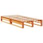Preview: Massivholzbett mit Regal ohne Matratze Wachsbraun 75x190 cm