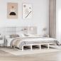 Preview: ARDEBO.de - Massivholzbett mit Regal ohne Matratze Weiß 180x200 cm