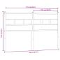 Preview: Kopfteil Räuchereiche 150 cm Eisen und Holzwerkstoff
