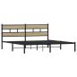 Preview: Metallbett ohne Matratze Sonoma-Eiche 200x200 cm