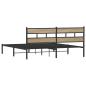 Preview: Metallbett ohne Matratze Sonoma-Eiche 200x200 cm